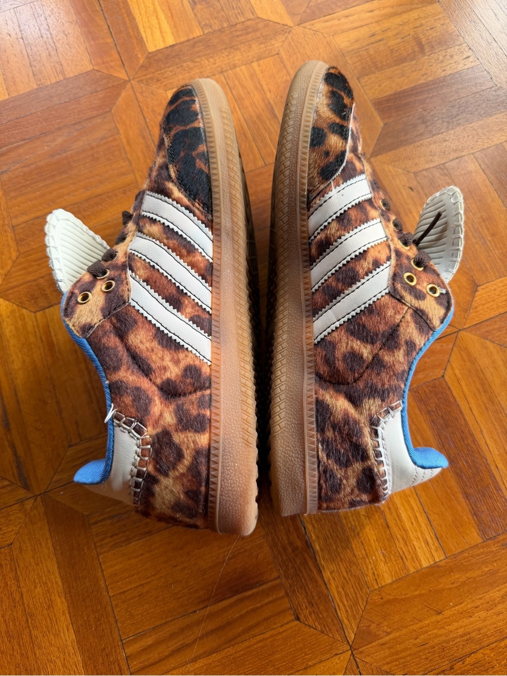 ADIDAS x Wales Bonner Samba Leopard Print Pony hair sneakers F/W 2023 M8/W9.5 - Picture 6 of 16
